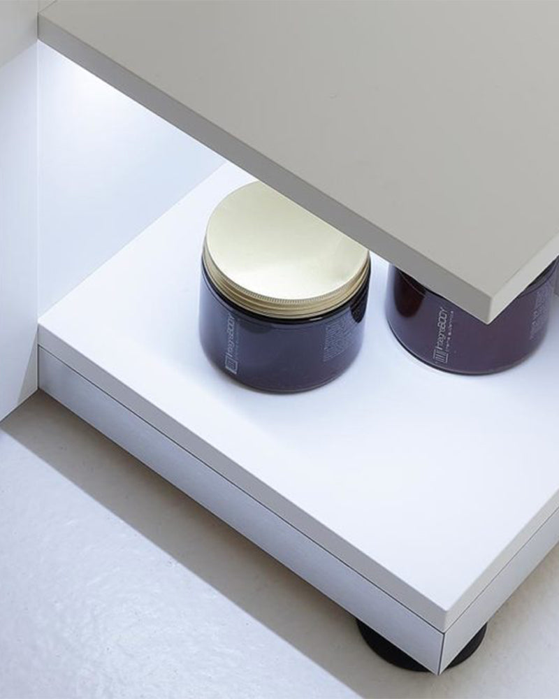 The Lumina - White massage treatment table - with motor